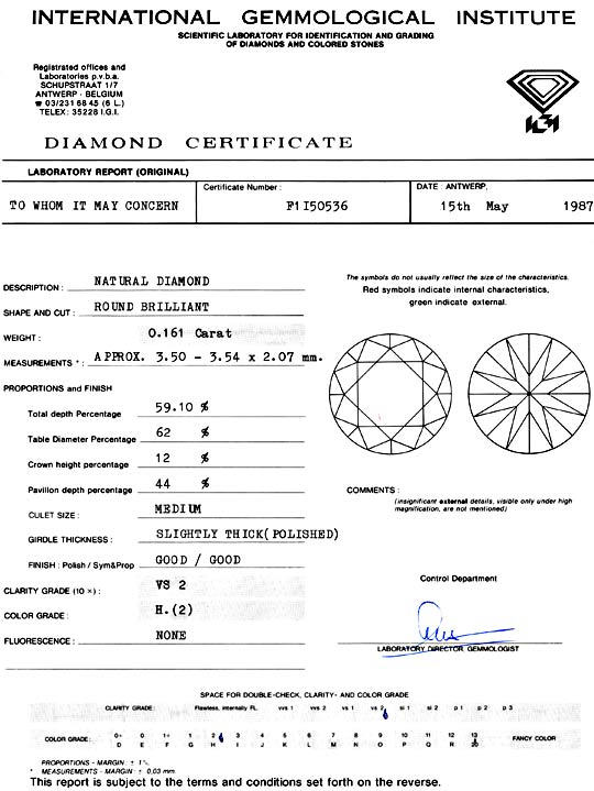 Foto 9 - 0,161 Carat Brillant IGI Wesselton Weiss H, VS2 Diamant, D5134