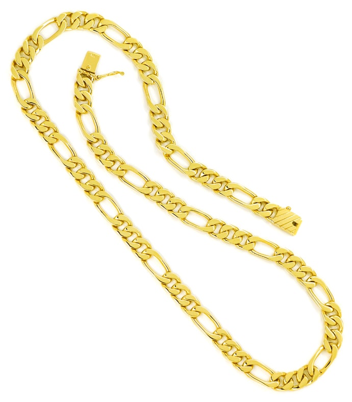 Foto 3 - Figaro Goldkette 55cm lang in massiv 14K Gold, K3336