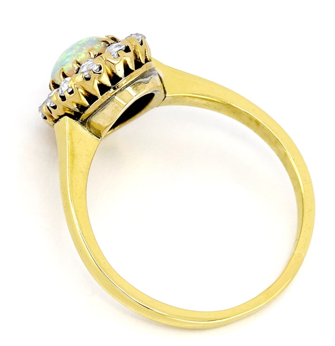 Foto 3 - Antiker Opal-Diamanten-Ring in 14K Gelbgold, R1210