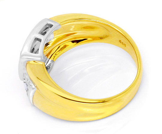 Foto 3 - Moderner Diamant-Ring, massiv Gelbgold-Weißgold, S6133