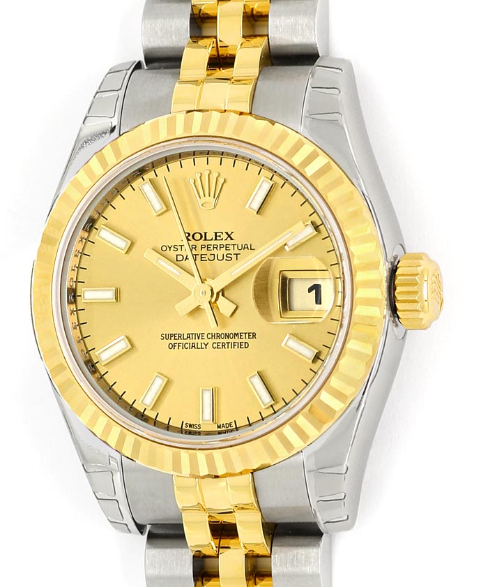 Foto 2 - Ungetragene Rolex Lady Datejust Damen Uhr in Stahl-Gold, U2501